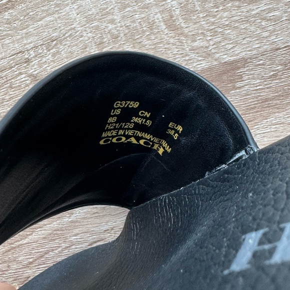 Women’s Coach Udele Sport Slide in Charcoal Black - Size 8 - Picture 8 of 8